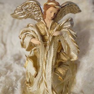 X-Large Ivory and Gold Angel